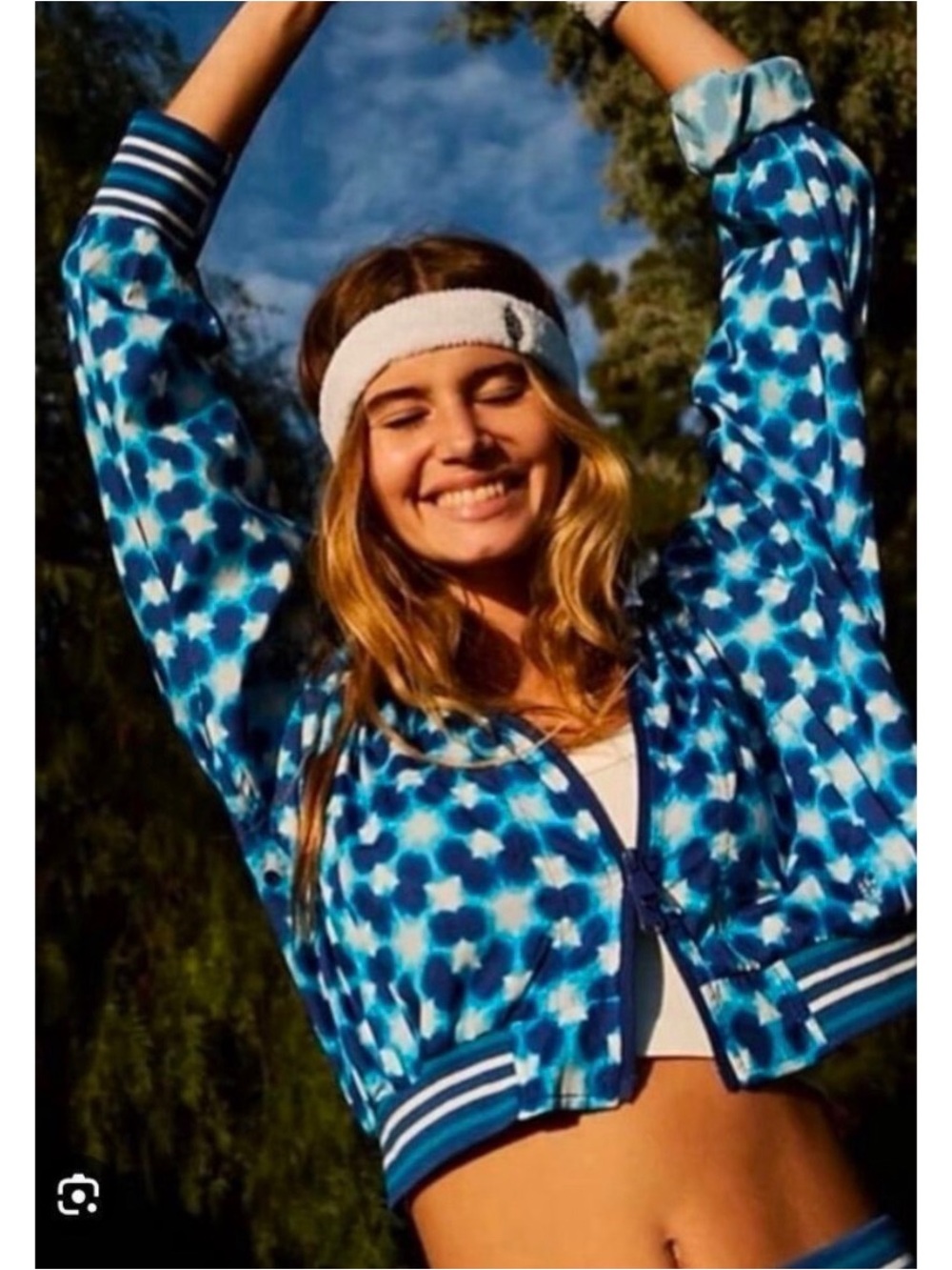#1776 Free People Movement Top Seed Printed Jacket Small